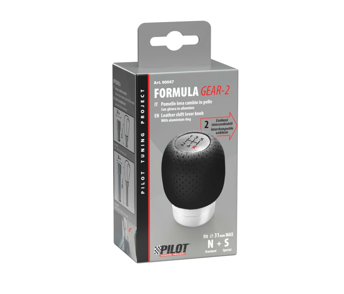 MANETE / ALAVANCA / MOCA VELOCIDADES UNIVERSAL PELE PRETA FORMULA GEAR 2 LAMPA 00047