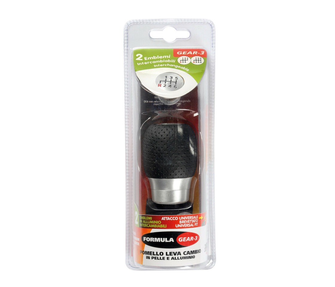 MANETE / ALAVANCA / MOCA VELOCIDADES UNIVERSAL PELE PRETA FORMULA GEAR 3 LAMPA 00048