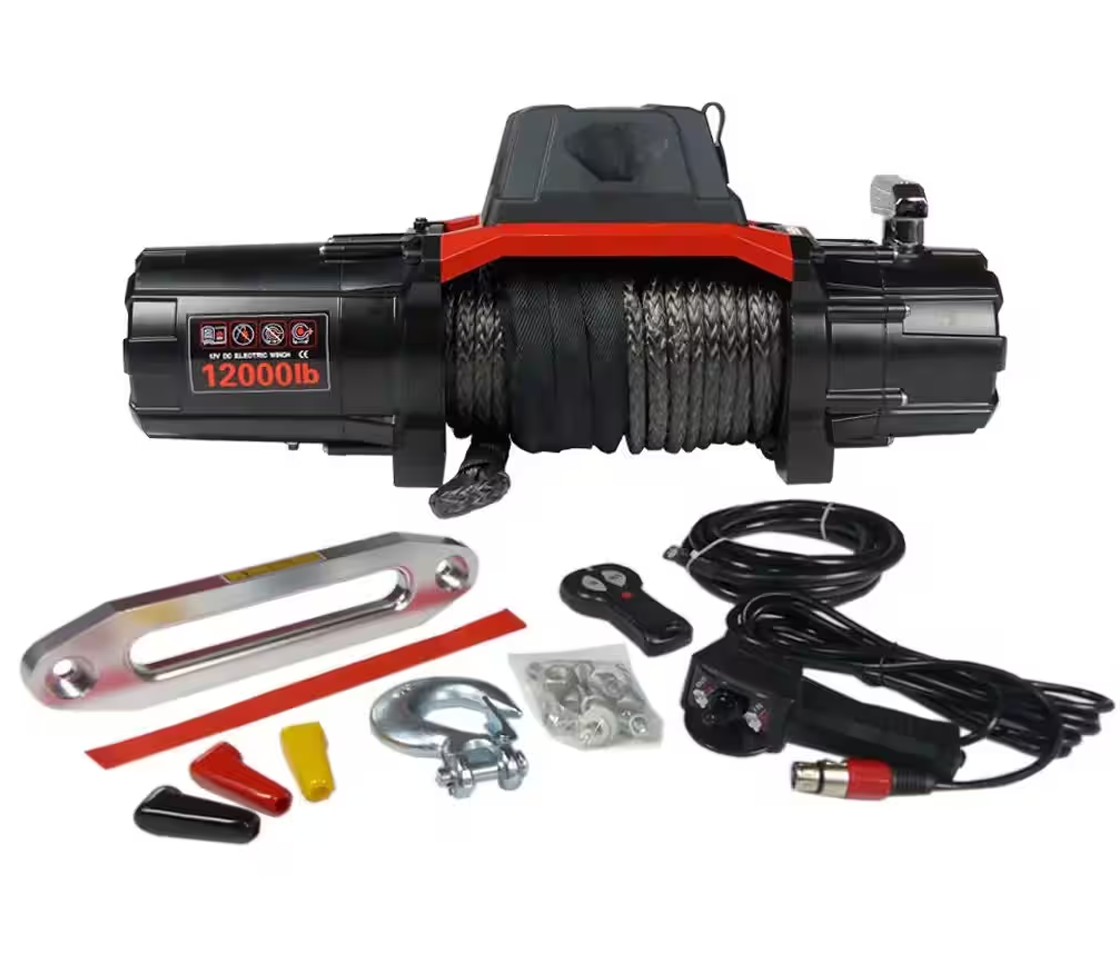 GUINCHO ELÉTRICO 4X4 CARBON WINCH 12000LB / 5448KG 12V CABO SINTÉTICO EVO SUPER SPEED