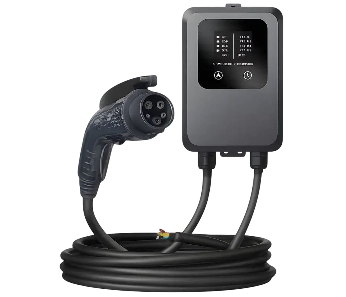 CARREGADOR CARRO ELÉTRICO / ESTAÇÃO CARGA 32A / 7KW / 5 M / LCD / TIPO 2 / SEM FICHA