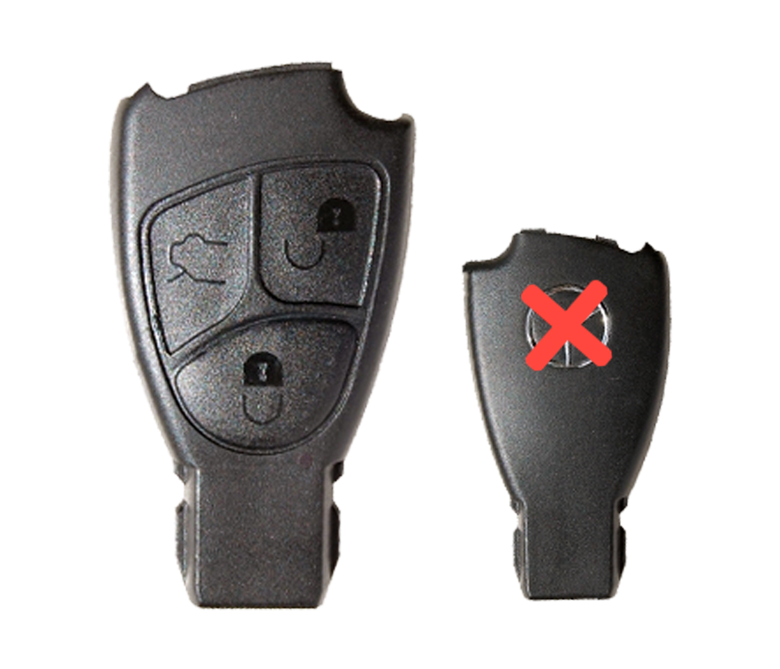 CARCAÇA CHAVE PARA MERCEDES BACALHAU 3 BOTÕES