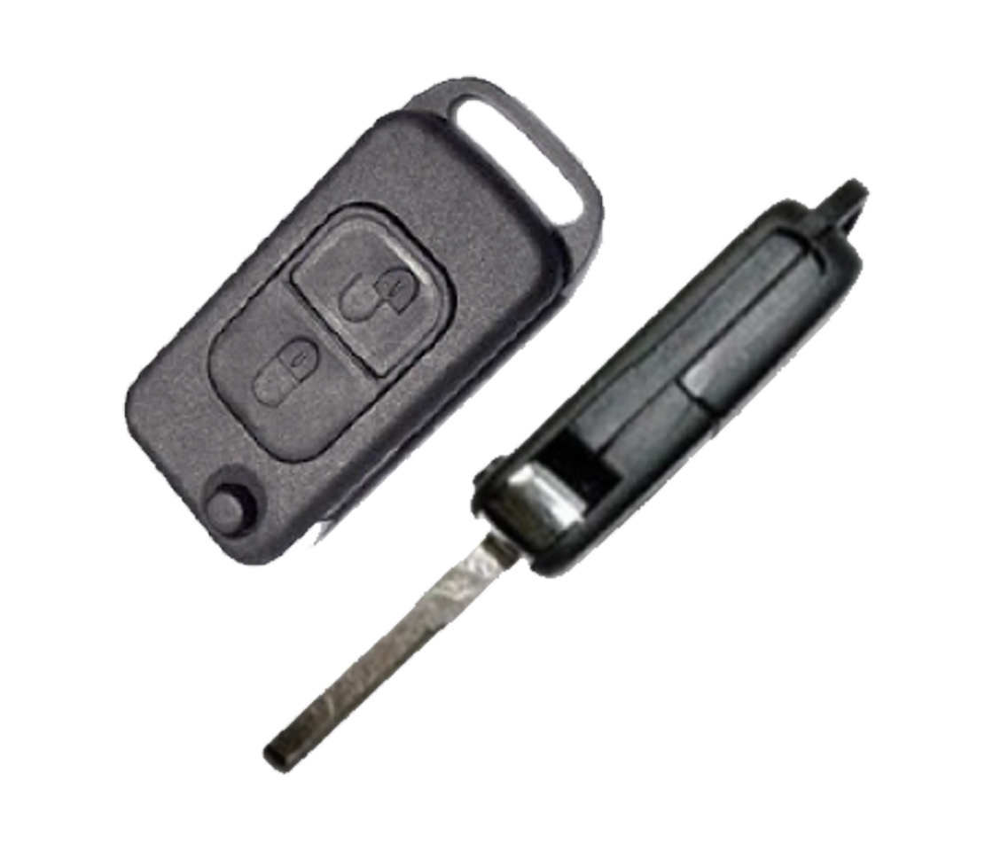 CARCAÇA CHAVE PARA MERCEDES LÂMINA 6 RETRÁTIL 2 BOTÕES