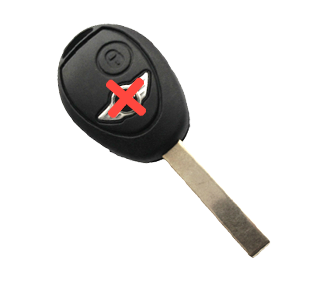 CARCAÇA CHAVE PARA MINI/BMW LÂMINA 38, 2 BOTÕES