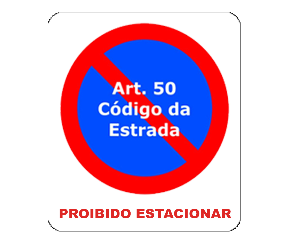 PLACA REFLECTORA PROBIDO ESTACIONAR ART. 50