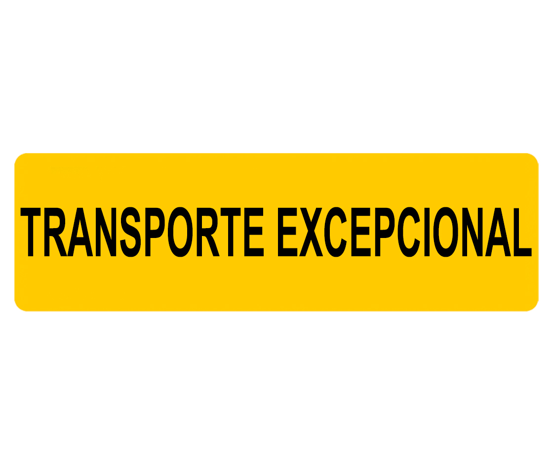 PLACA REFLECTORA TRANSPORTE EXCEPCIONAL NIVEL 3 AUTOCOLANTE