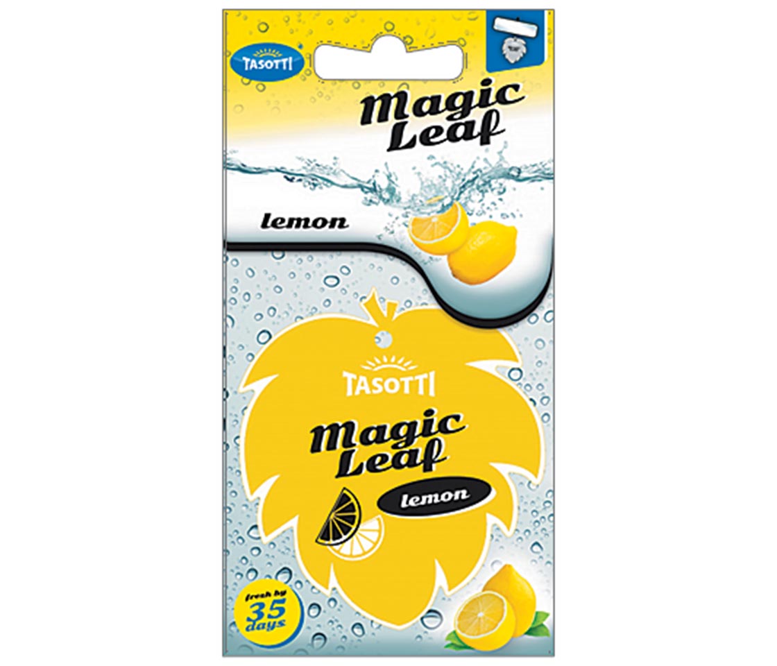AMBIENTADOR TASOTTI MAGIC LEAF LIMÃO PARA CARRO & CASA