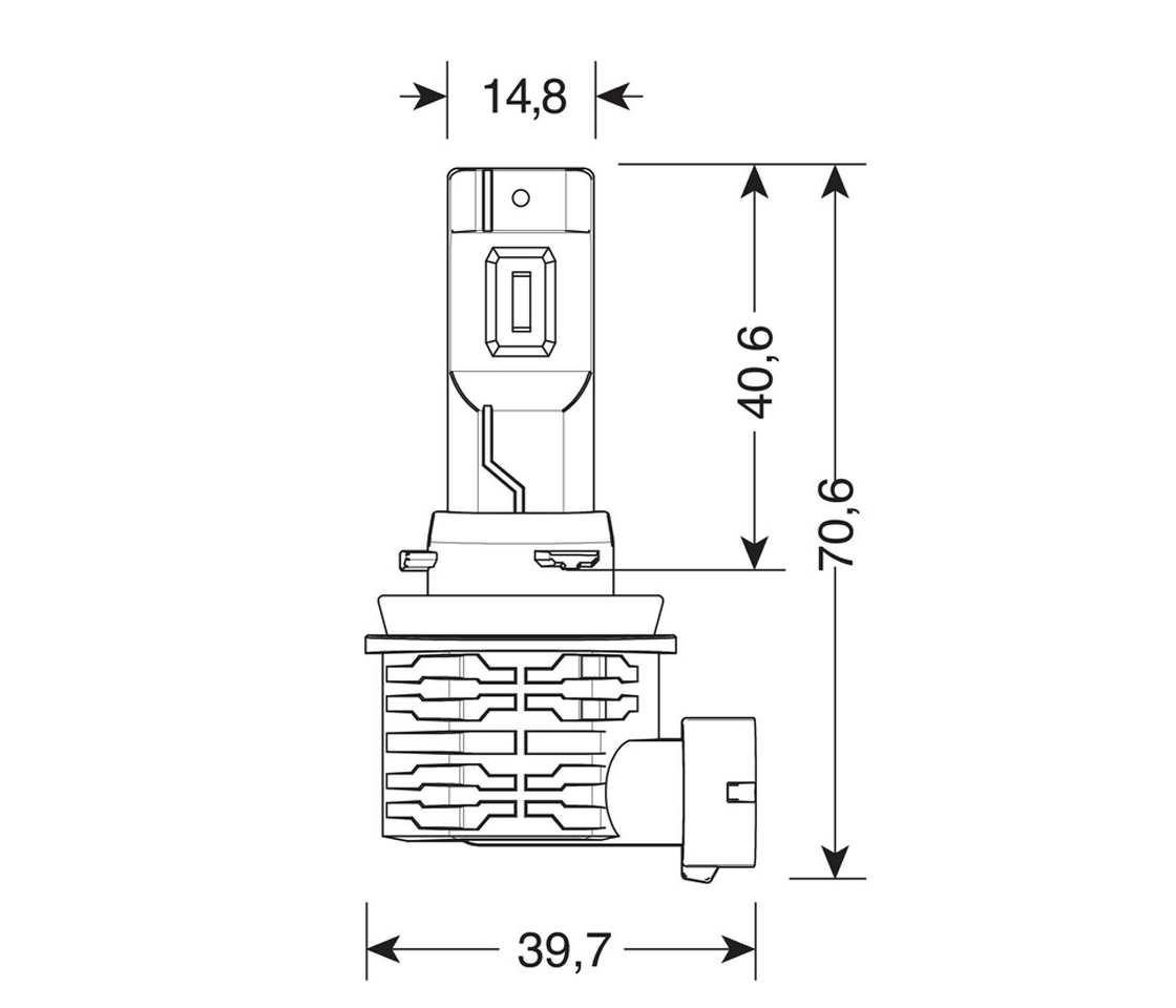 LAMPADA LED  H8/H9/H11/H16 20W 12V HALO SERIES