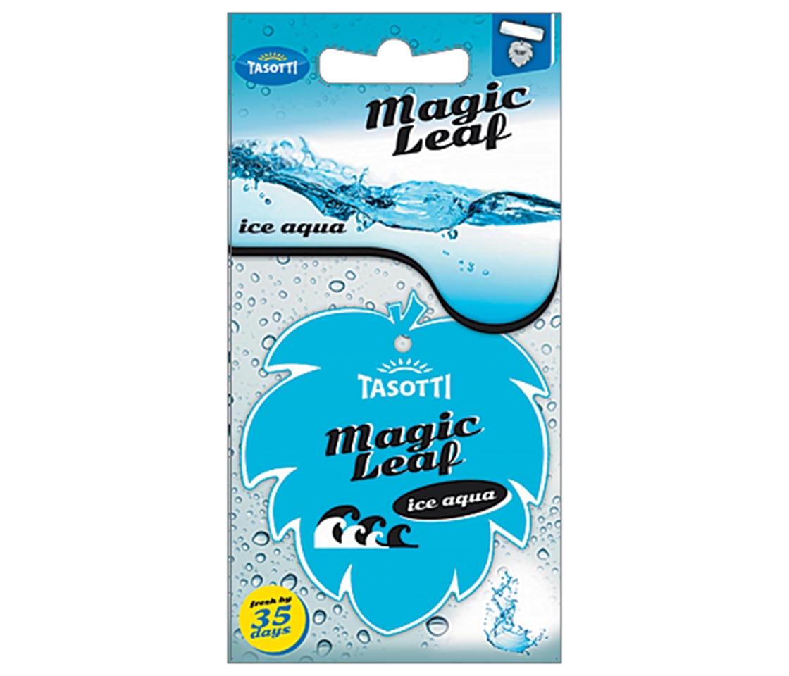 AMBIENTADOR TASOTTI MAGIC LEAF ICE AQUA PARA CARRO & CASA