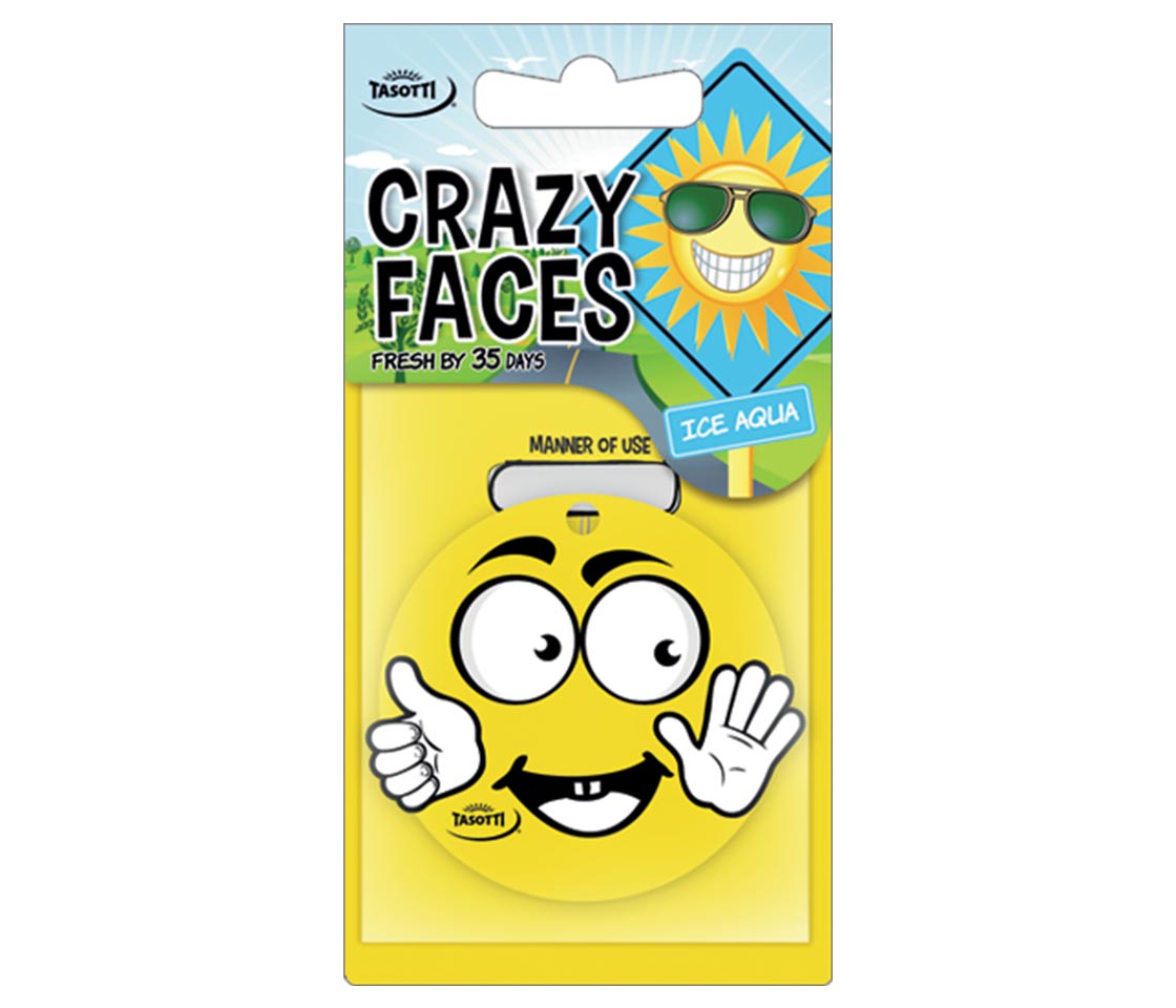 AMBIENTADOR TASOTTI CRAZY FACES ICE AQUA PARA CARRO & CASA