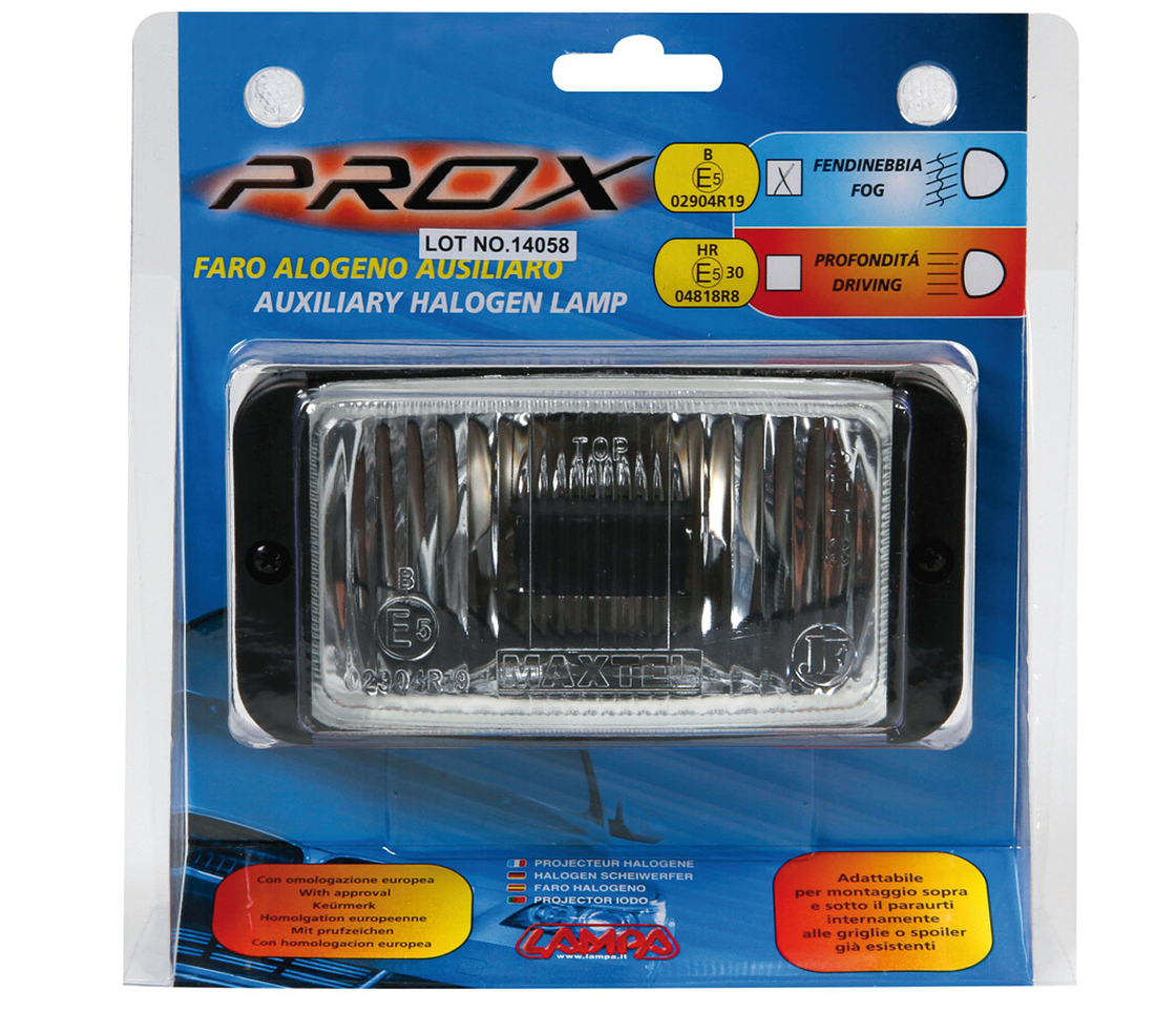 FAROL AUXILIAR RECTANGULAR NEVOEIRO PROX H3 12V 55W LAMPA