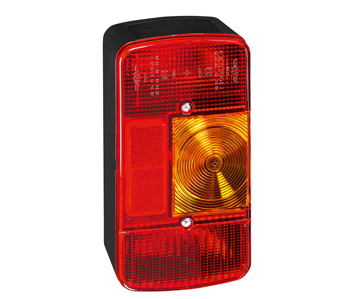 FAROLIM DIREITO VERTICAL VERMELHO / AMBAR / CRISTAL