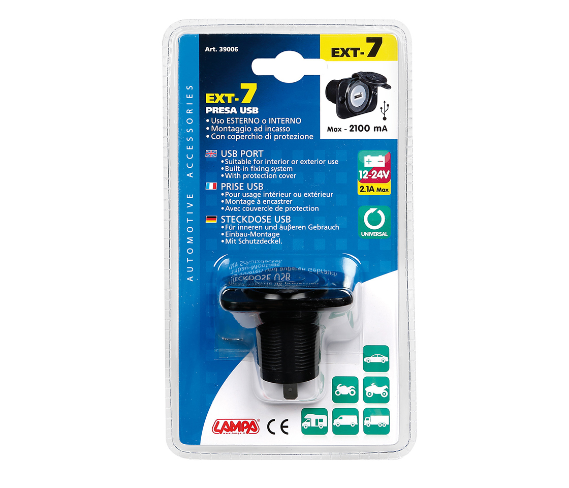 FICHA USB 12/24V EXT7 39006 LAMPA