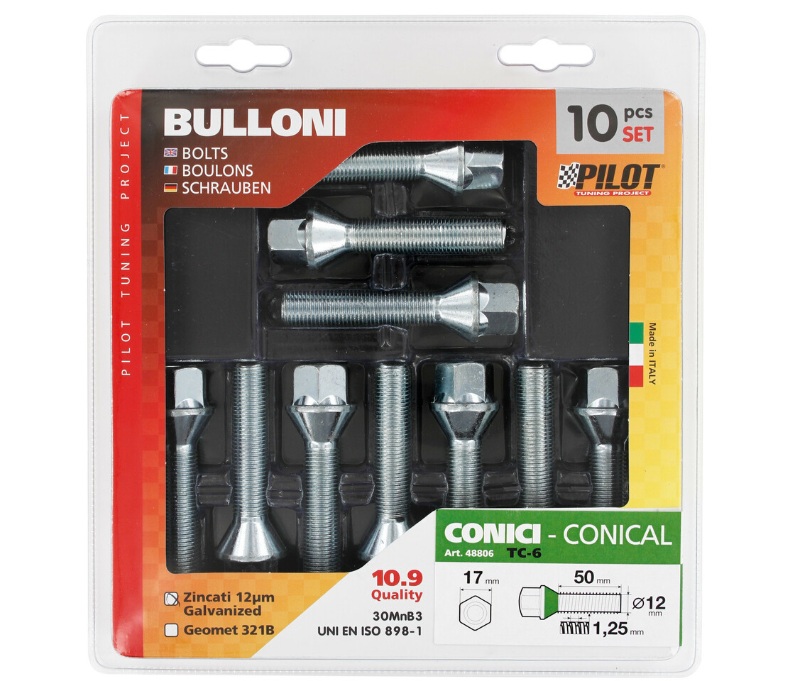 PERNO / PARAFUSO RODA M12X1.25 L50 CH17 T1 LAMPA