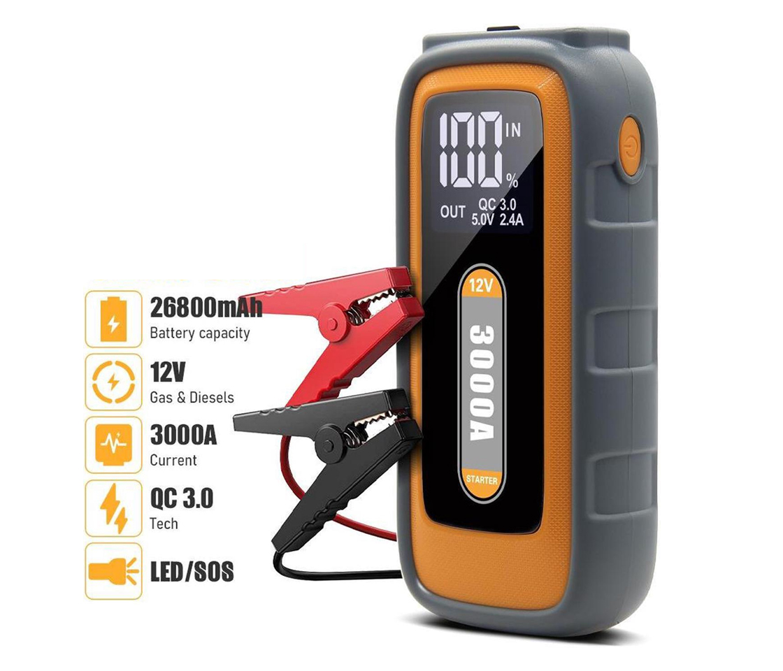 BOOSTER DE ARRANQUE 26800mAH 3000A QC18W 12V