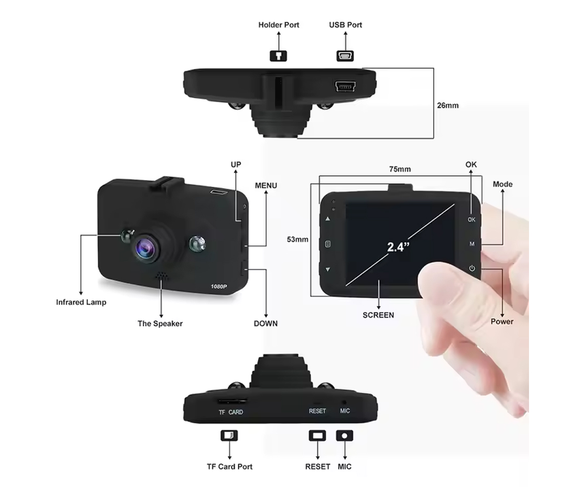 CAMARA TABLIER / DASH CAM FRONTAL 2.4