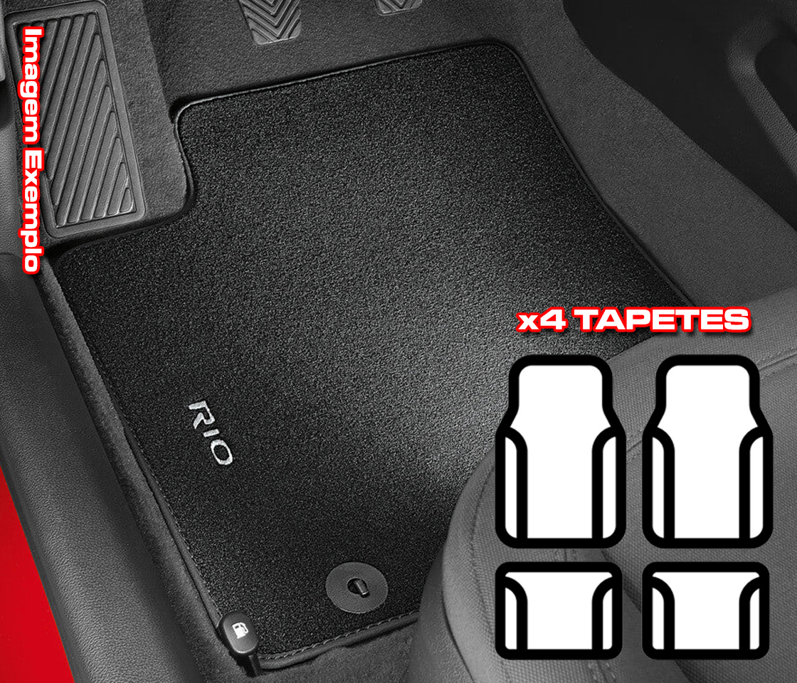 TAPETES ALCATIFA ORIGINAIS SMART FORFOUR 04» FIXAÇÃO ORIGINAL + BORDADO