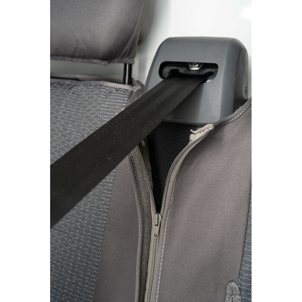 CAPAS DE BANCO PARA COMERCIAIS 3 LUGARES CINZA CUSTOM FIT - NISSAN, OPEL, RENAULT, VW