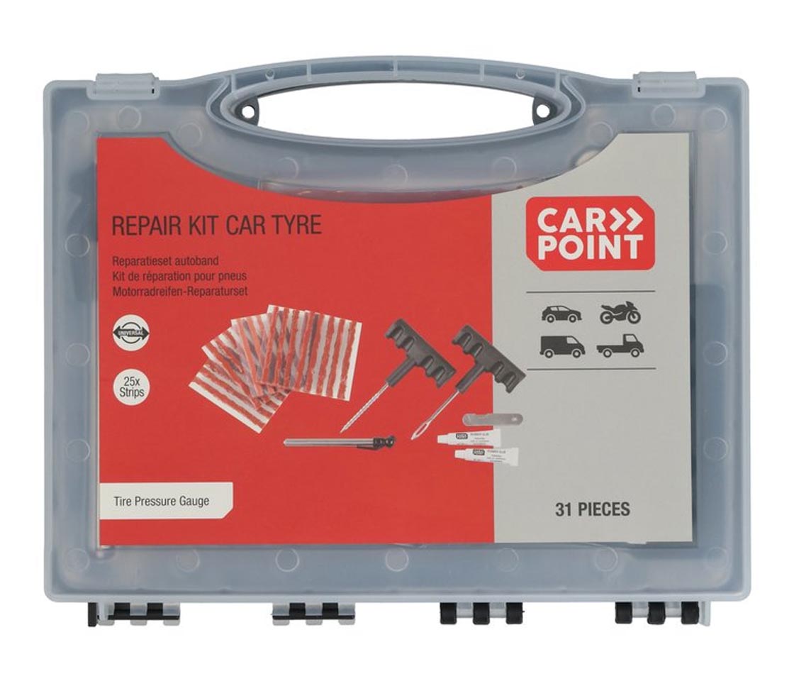 KIT REPARAÇÃO FUROS DE PNEUS 31 PEÇAS      0623016