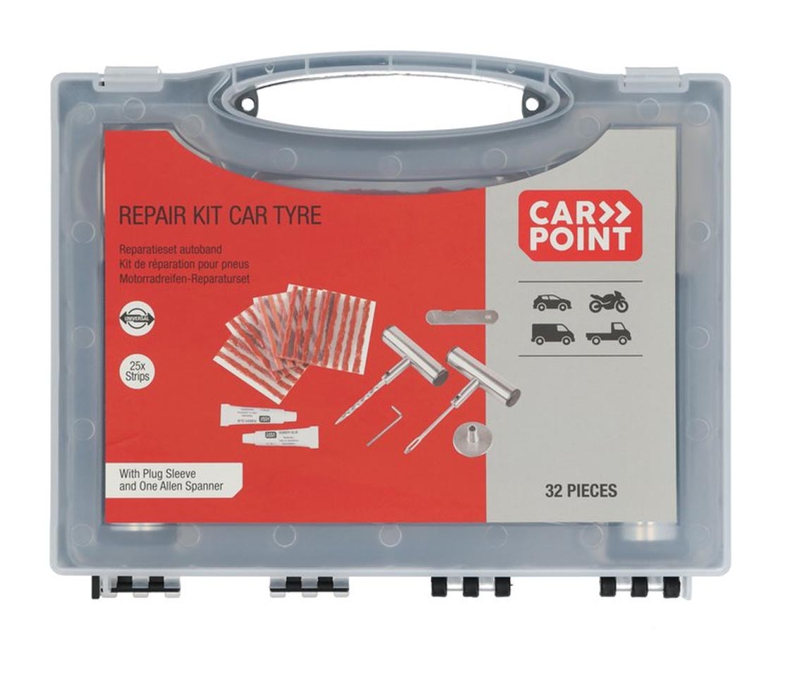 KIT REPARAÇÃO FUROS DE PNEUS 32 PEÇAS      0623017