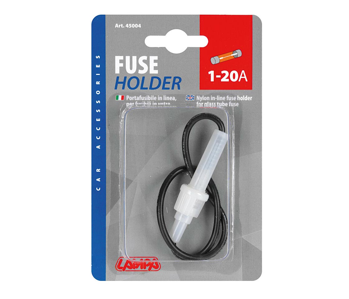 PORTA FUSÍVEIS NYLON PARA FUSÍVEIS VIDRO 1~20A 45004