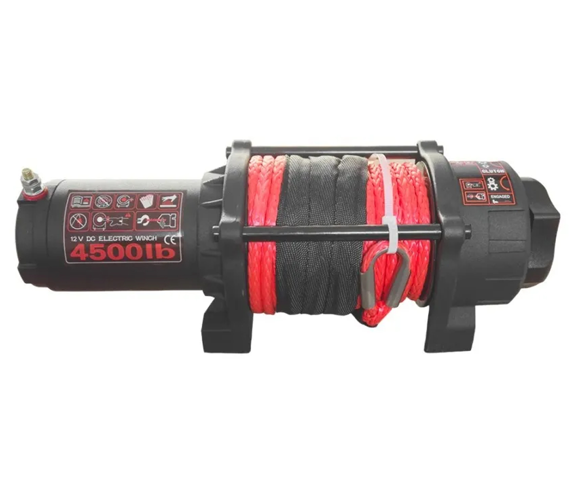 GUINCHO CARBON WINCH 4500LB / 2040KG 12V CABO SINTÉTICO