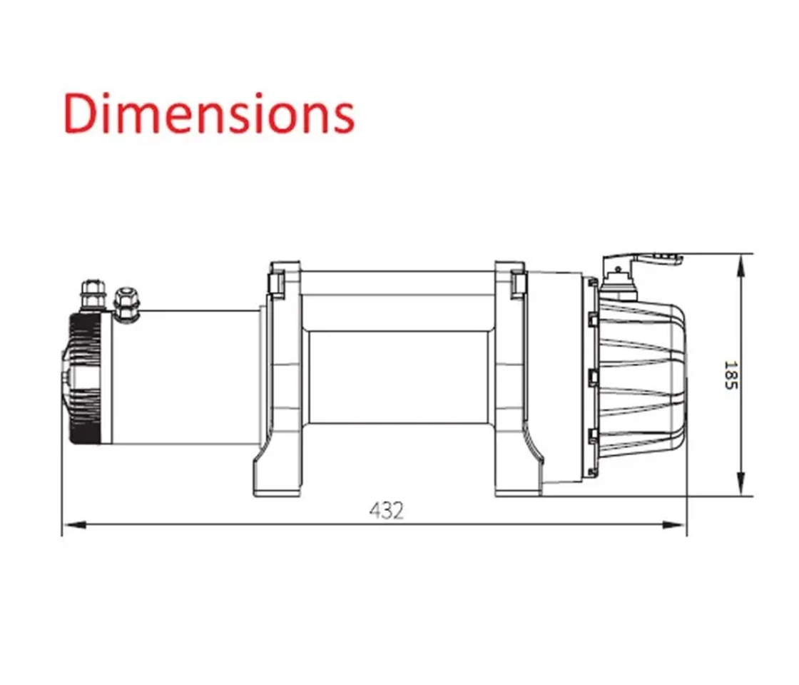 GUINCHO CARBON WINCH 6000LB / 2724KG 12V CABO SINTÉTICO