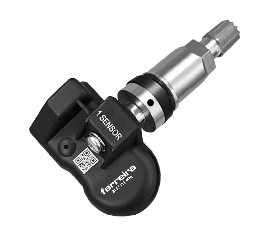  VÁLVULA / SENSOR TPMS FERREIRA PRO-F PROGRAMÁVEL METALICO COR CINZA 315/433MHZ ROSCA