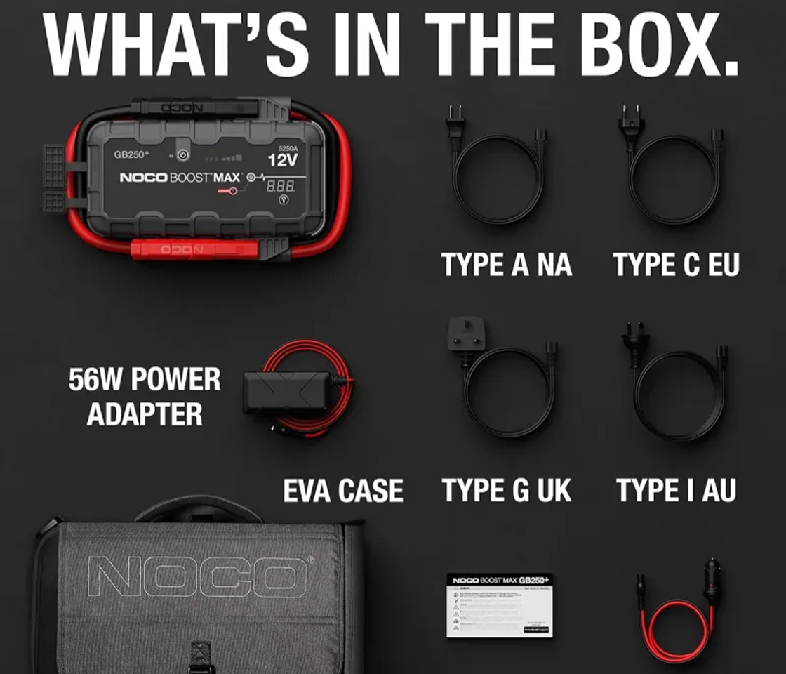BOOSTER / JUMPSTARTER de ARRANQUE 5250A 12V NOCO BOOST MAX GB250