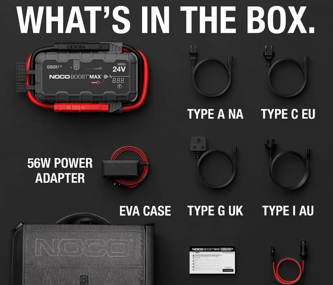 BOOSTER / JUMPSTARTER de ARRANQUE 3000A 24V NOCO BOOST MAX GB251