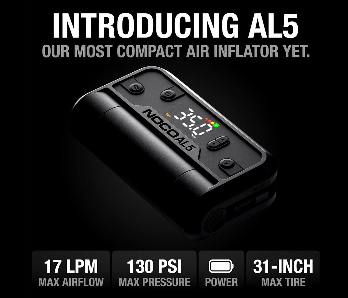 COMPRESSOR DE AR 12V | 130PSI / 5A LITHIUM NOCO AL5