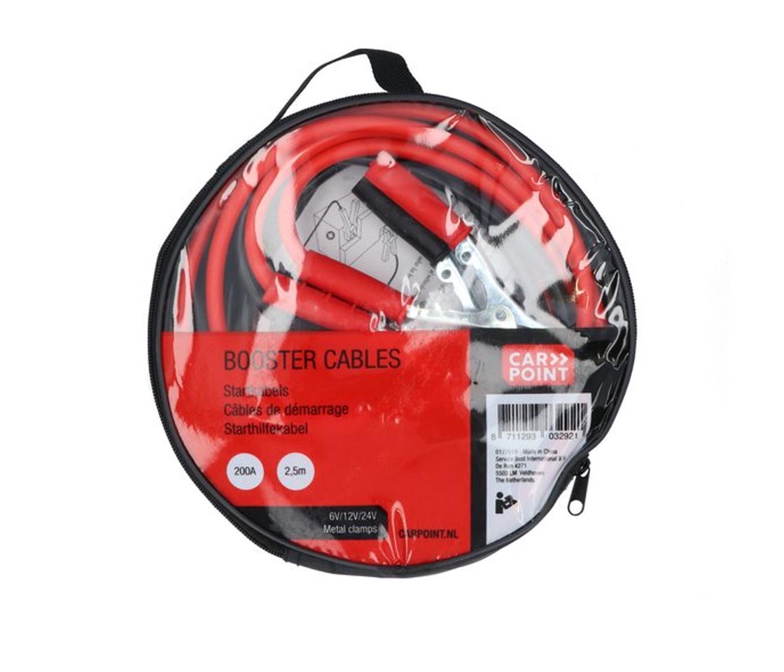 CABOS BATERIA / DESEMPANAGEM 12/24V 2.5M 200A ISOLATED GRIP CARPOINT 0177619
