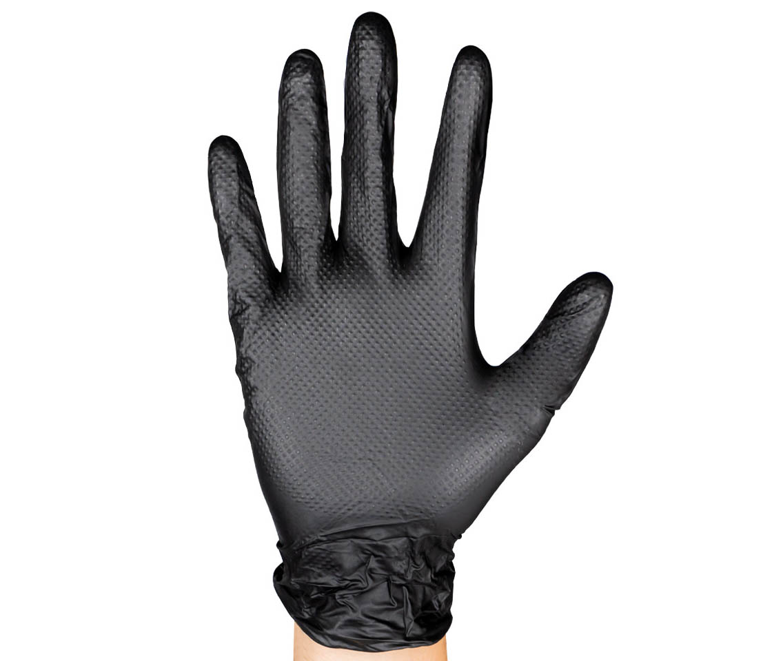 LUVAS 100% NITRILO PRETO TAMANHO XL