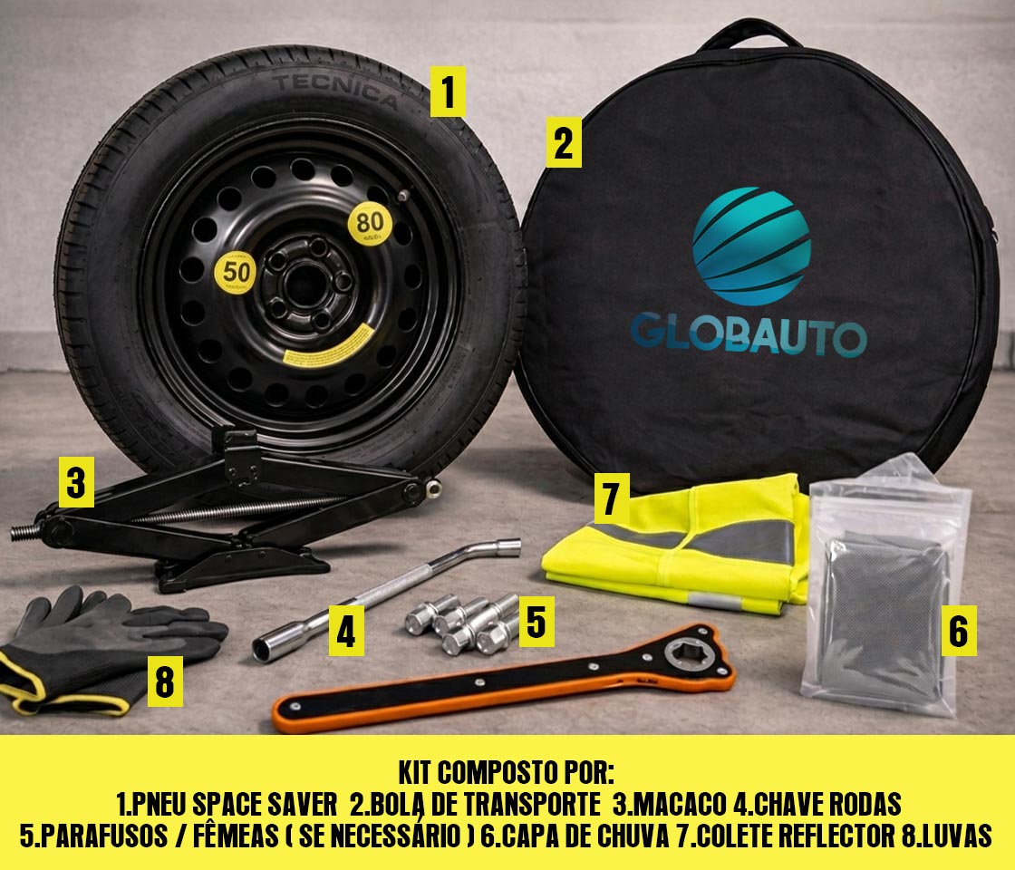 KIT PNEU SUPLENTE 125 80 R17 STEEL WHEEL 5x110
