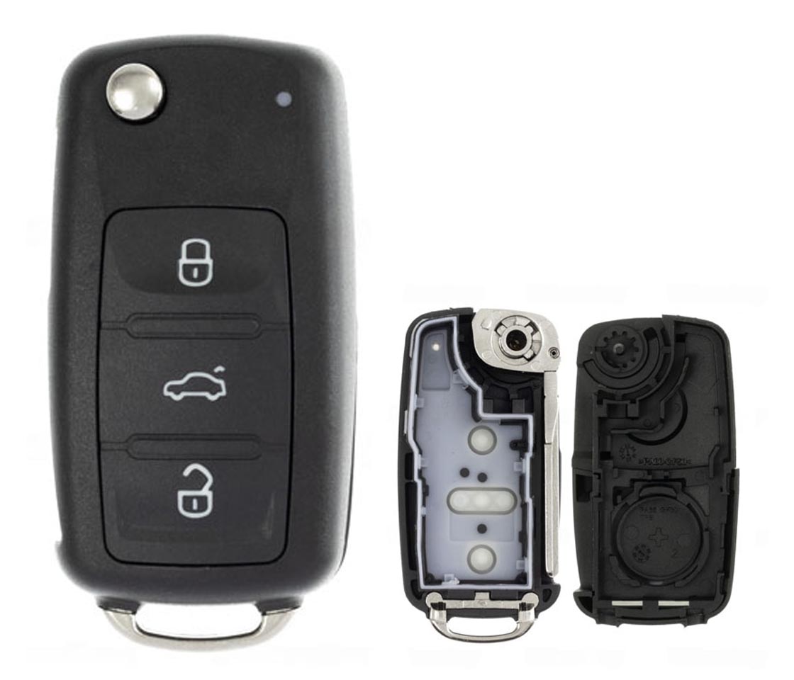 CARCAÇA CHAVE PARA VW 3 BOTÕES V66/HU66