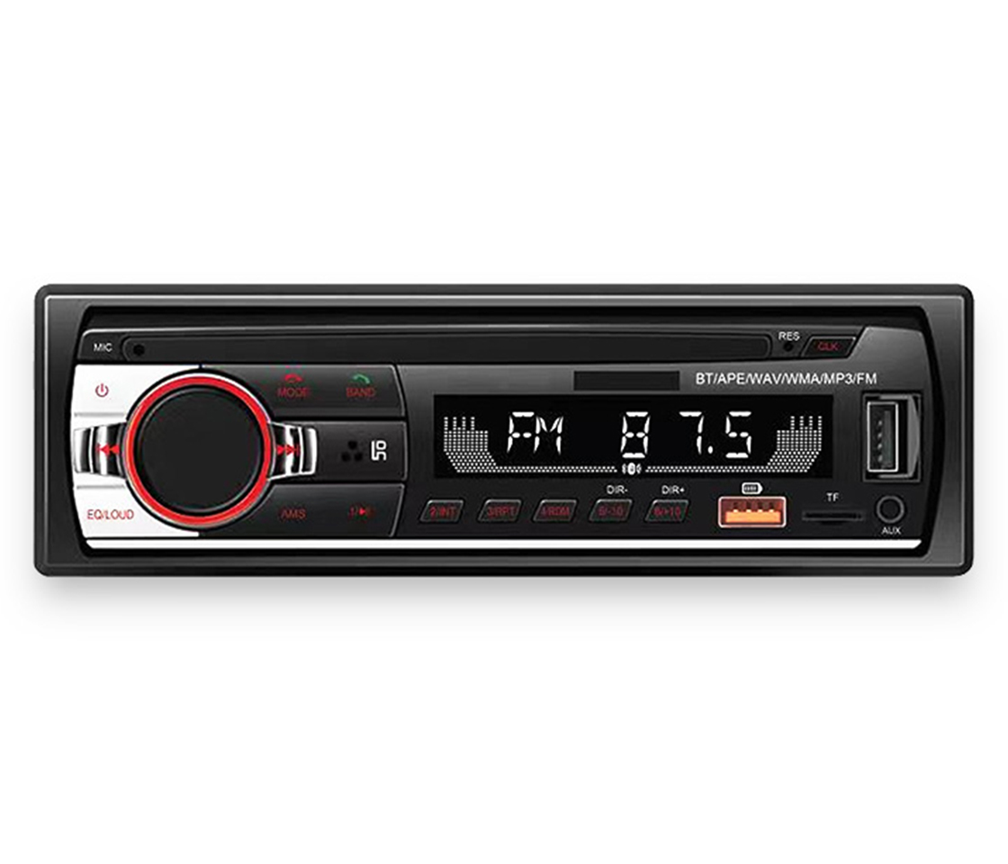AUTO RÁDIO MP3 BLUETOOTH DUAL USB SINGLE RED 24V CAMIÃO