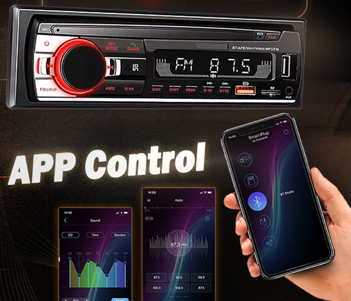 AUTO RÁDIO MP3 BLUETOOTH DUAL USB SINGLE RED 24V CAMIÃO