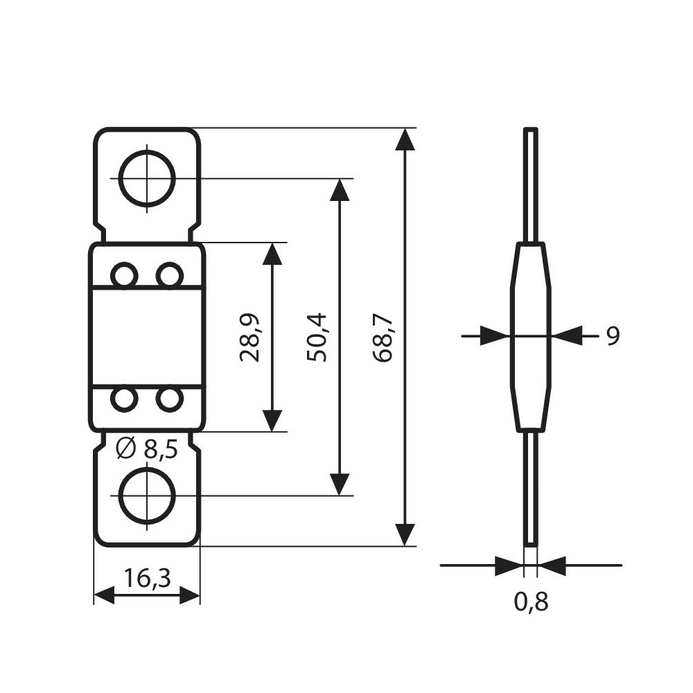 FUSÍVEL MAXI+ ANL TIPO LAMINA 12/32V - 80A  70067