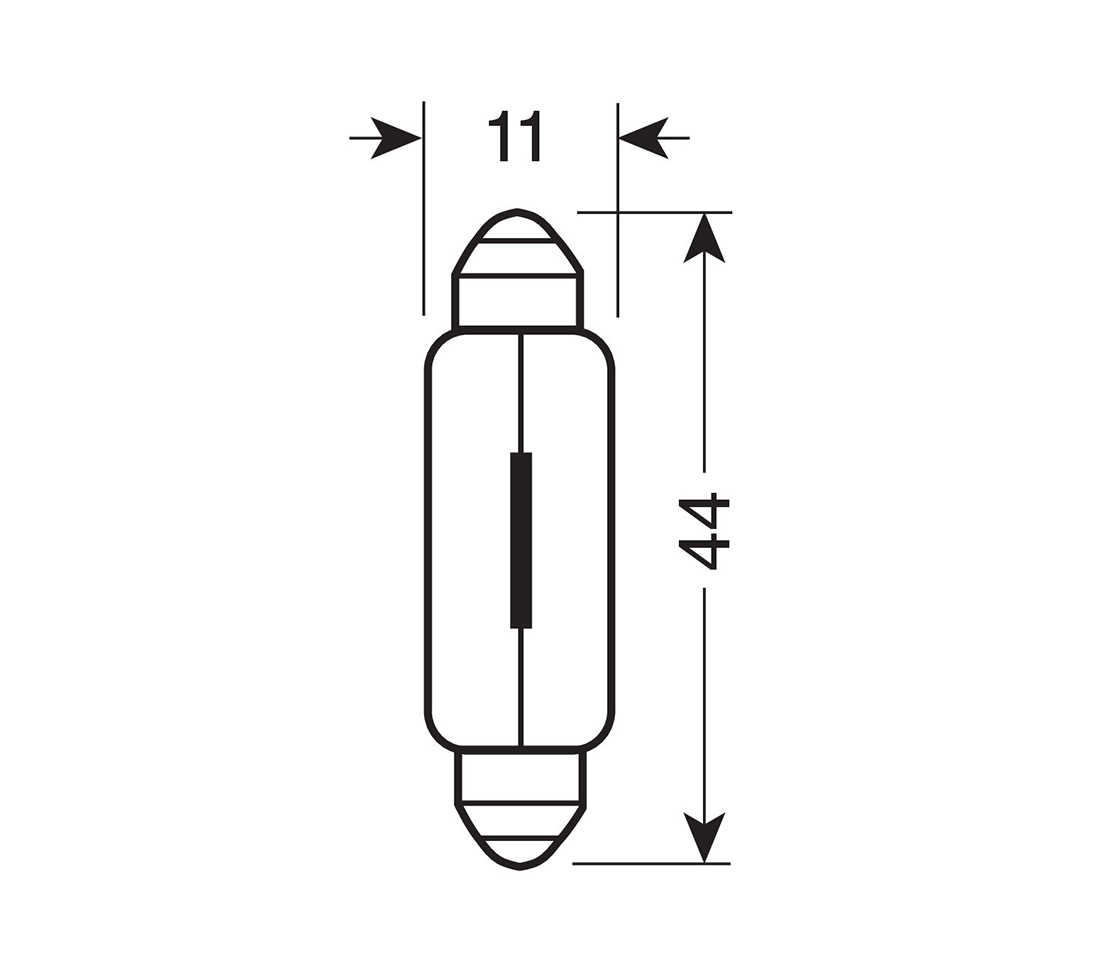 LAMPADA TUBULAR 44MM C10W SV8,5-8 LAMPA