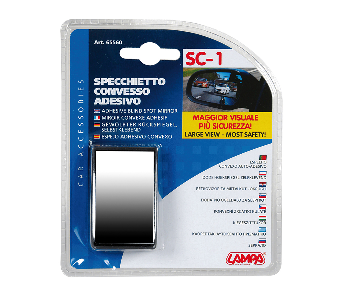 MINI ESPELHO EXTERIOR ADESIVO ANGULAR 65560 LAMPA