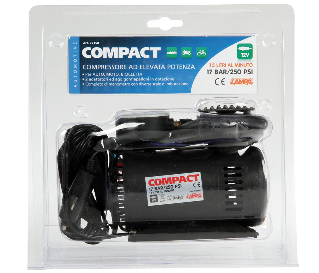 COMPRESSOR DE AR 12V COMPACT 72150 LAMPA