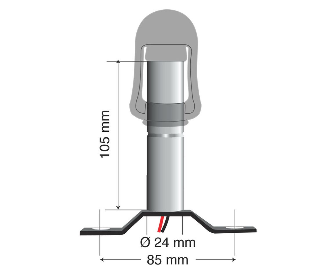 SUPORTE DIN PARA PIRILAMPOS ROTATIVOS FIX3 LAMPA