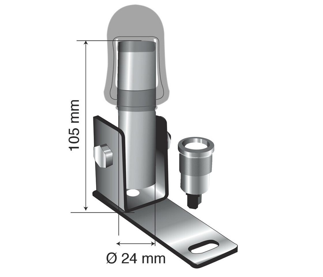 SUPORTE DIN PARA PIRILAMPOS ROTATIVOS FIX6 LAMPA