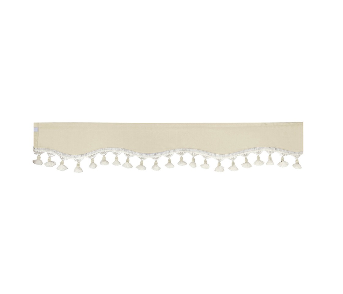 CORTINA FRONTAL PARA CAMIÃO EM MICROFIBRA SINDY CREME LAMPA 96002
