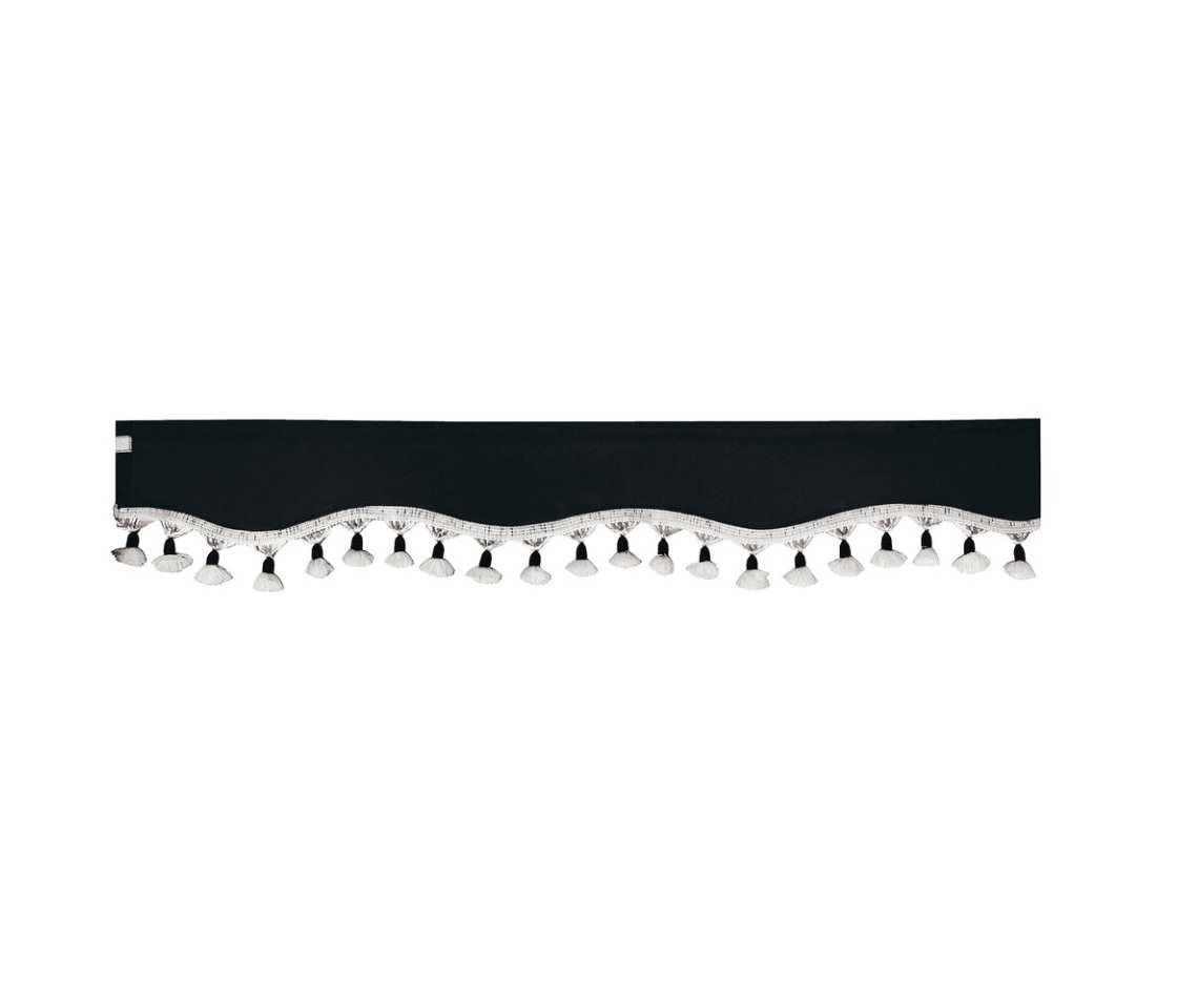 CORTINA FRONTAL PARA CAMIÃO EM MICROFIBRA SINDY PRETA LAMPA 98638