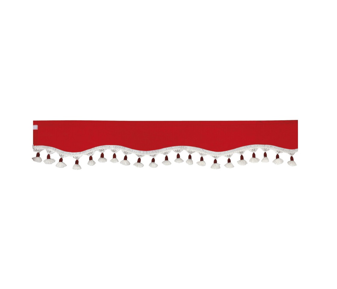 CORTINA FRONTAL PARA CAMIÃO EM MICROFIBRA SINDY VERMELHA LAMPA 98639