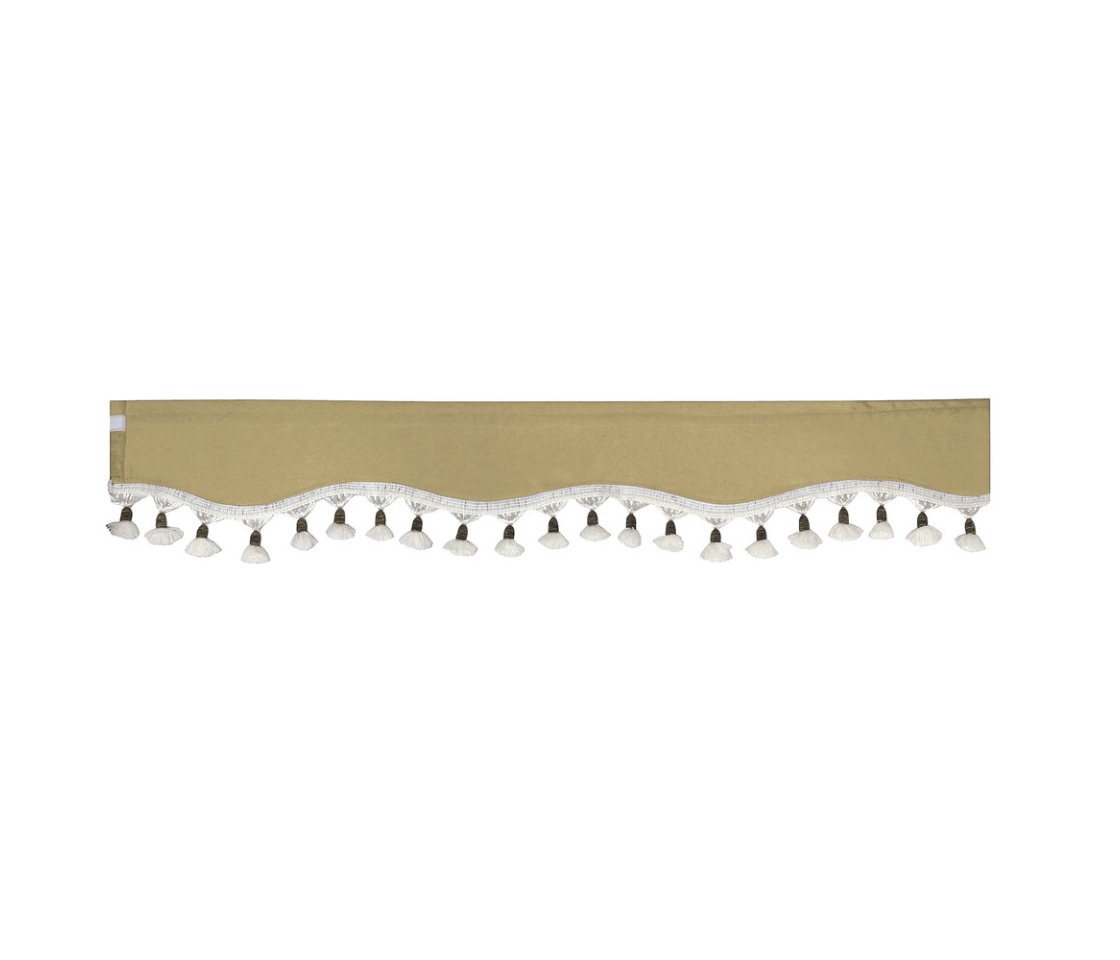 CORTINA FRONTAL PARA CAMIÃO EM MICROFIBRA SINDY BEGE LAMPA 98639