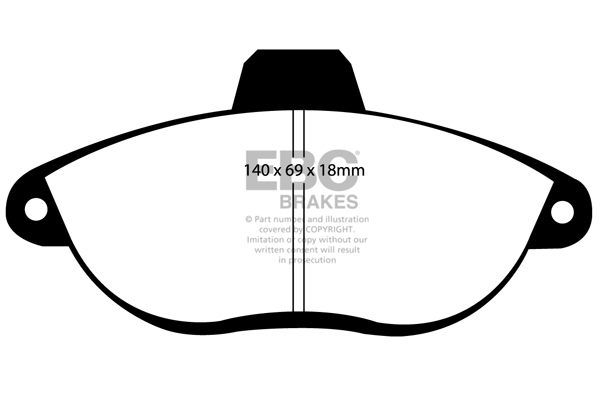 CALÇOS / PASTILHAS TRAVÃO EBC ULTIMAX CITROEN JUMPY/FIAT SCUDO/ PG DP1053