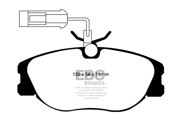 CALÇOS / PASTILHAS TRAVÃO EBC ULTIMAX FIAT, LANCIA DP1109