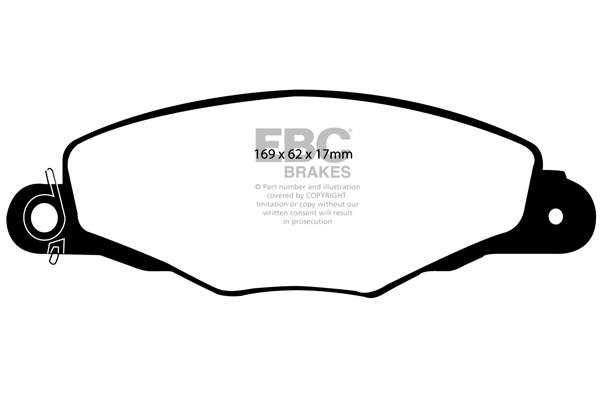 CALÇOS / PASTILHAS TRAVÃO EBC ULTIMAX CITROEN DP1188