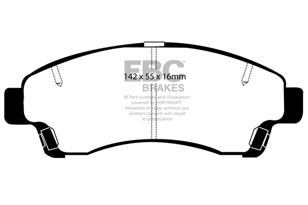 CALÇOS / PASTILHAS TRAVÃO EBC ULTIMAX MAZDA B2500 DP1189